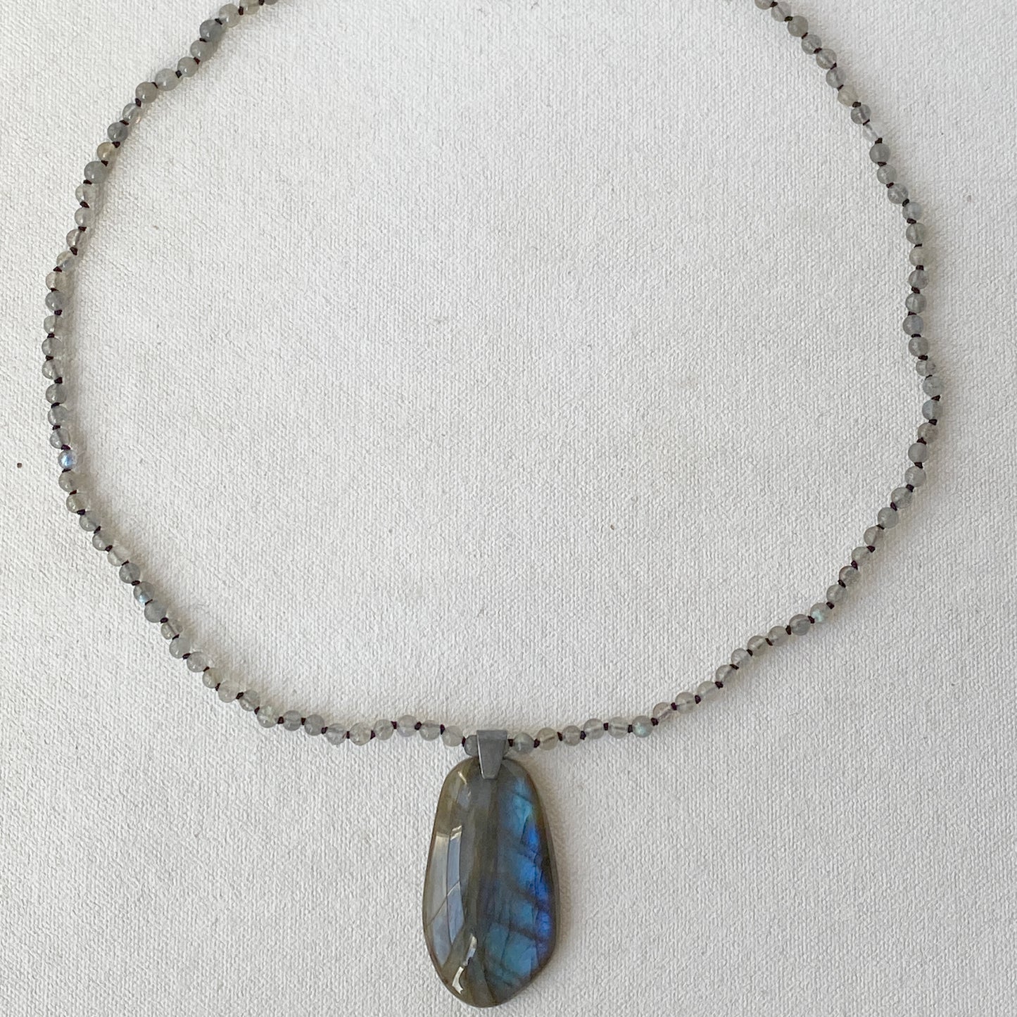 Labadorite Knotted Necklace