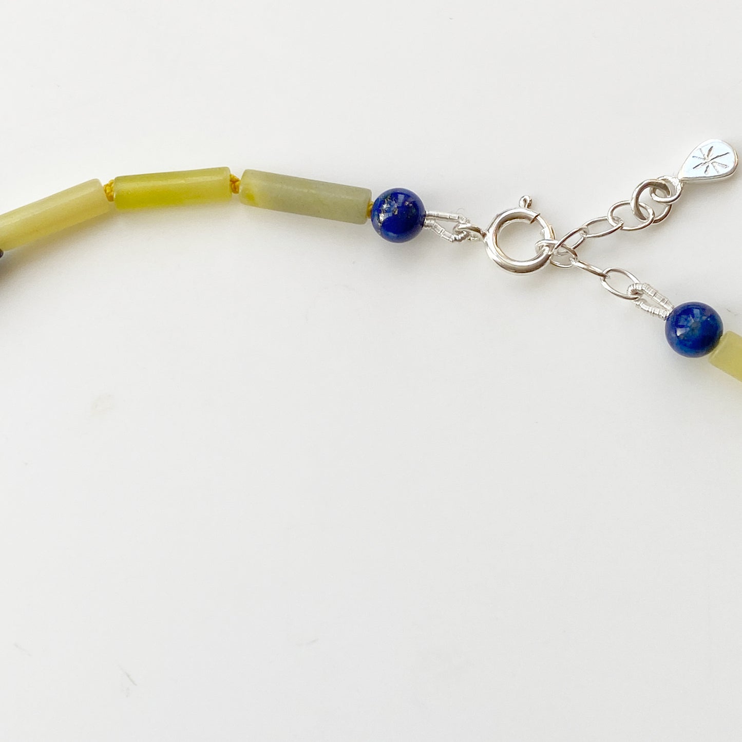 Love Beads Lapis & Olive Jade Necklace