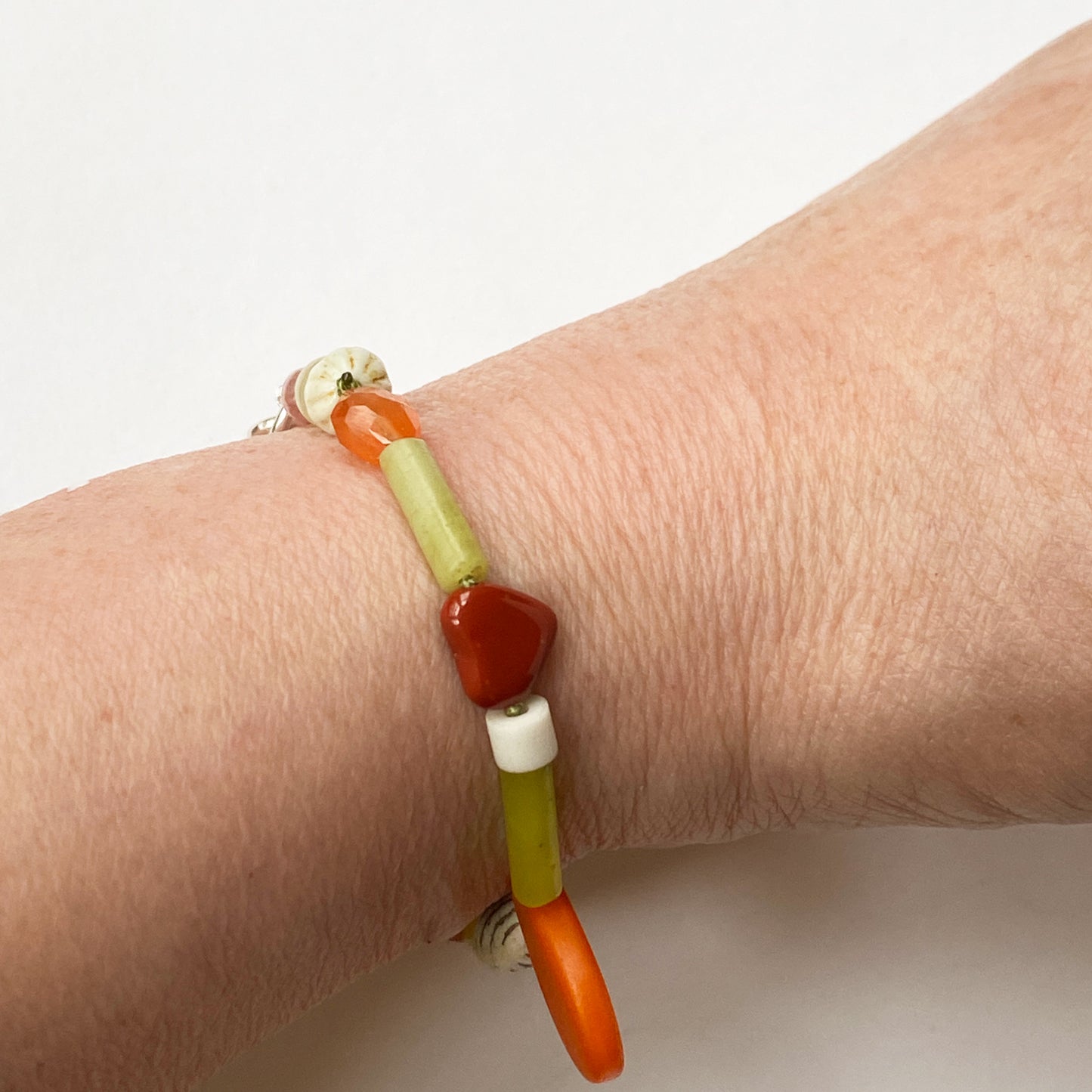 Love Bead Bracelet in Orange