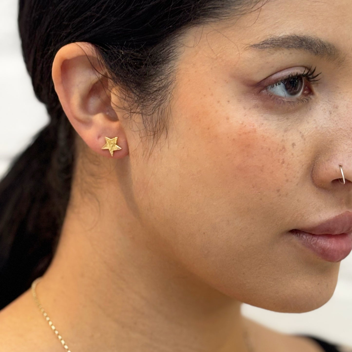 Star Mismatch Gold Studs