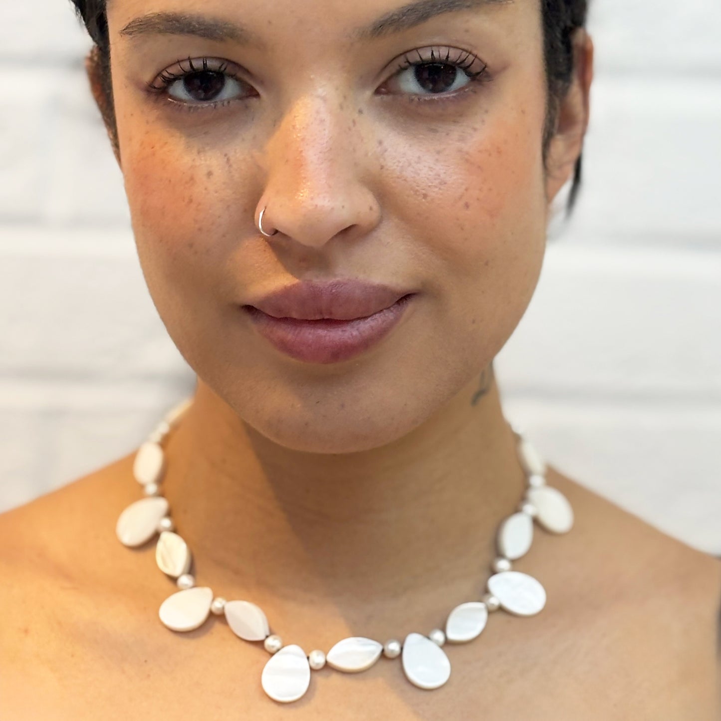 Mother of Pearl Collar Necklace