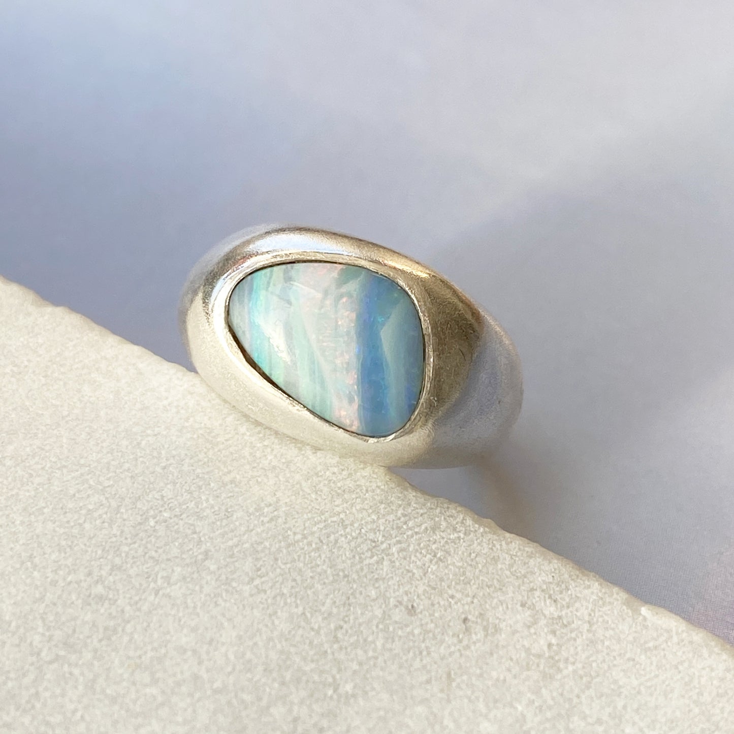 Opal Signet Ring