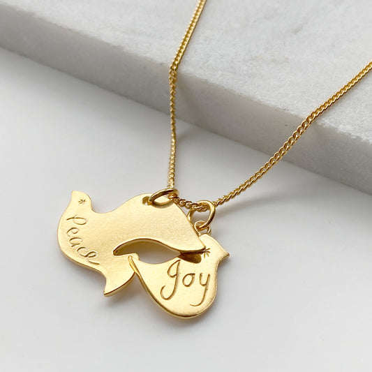 Peace & Joy Bird Pendant