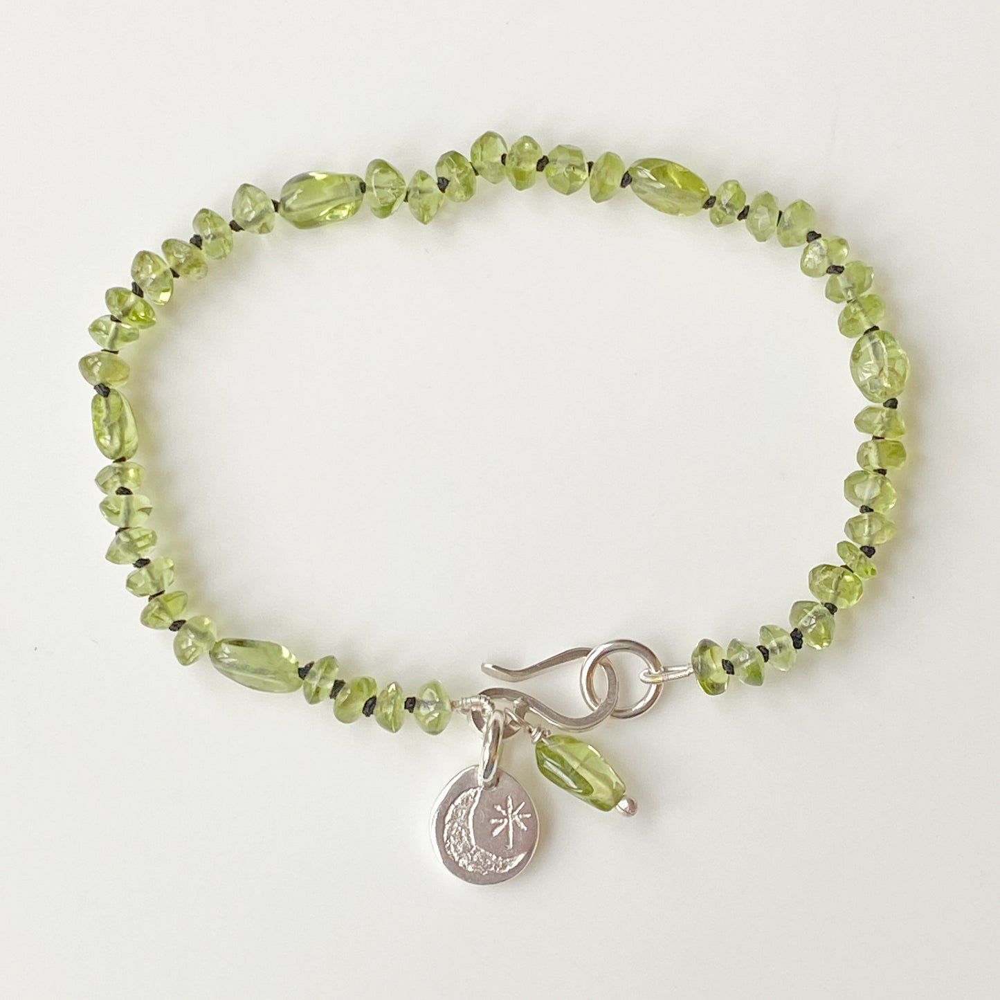 Peridot Moon & Star Bracelet