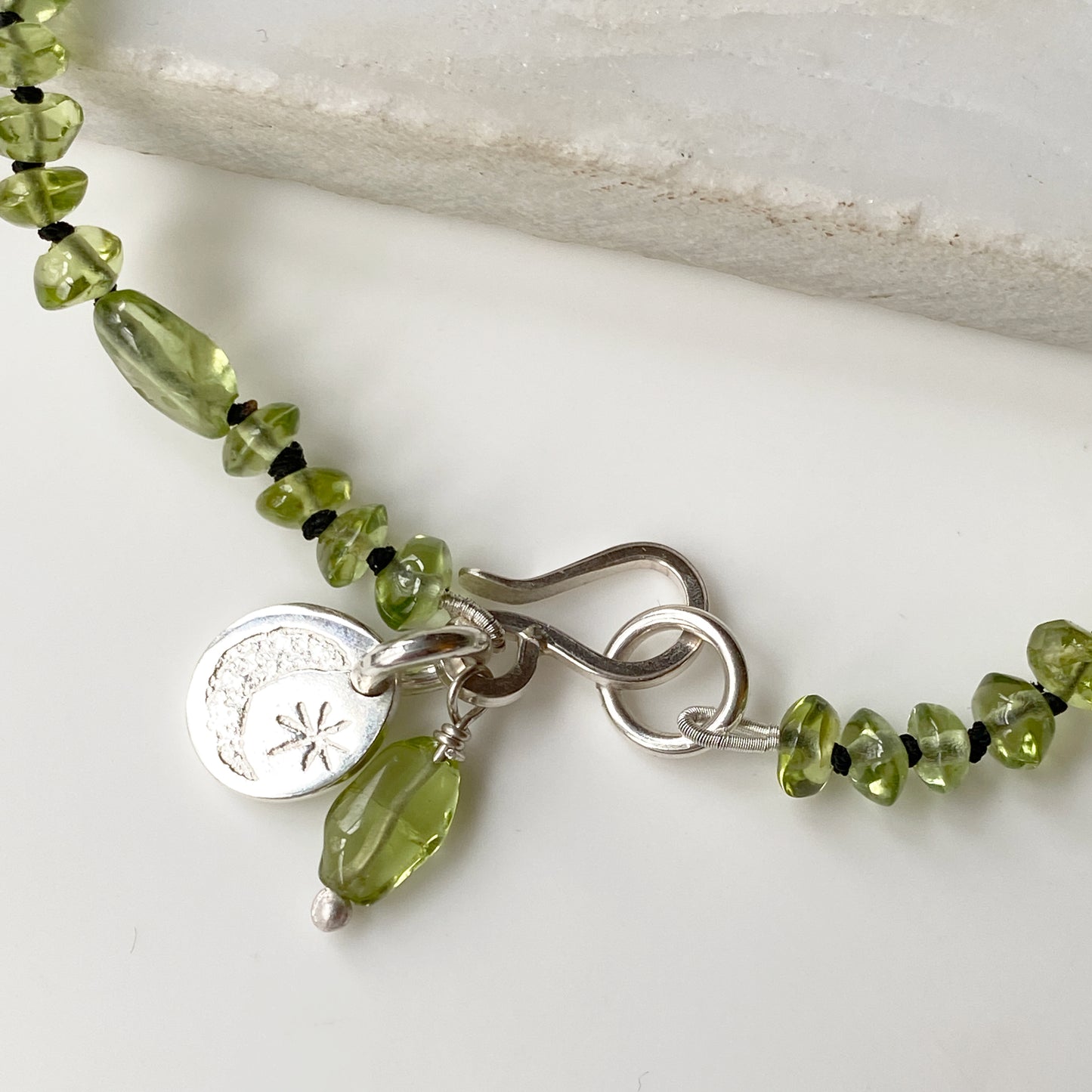 Peridot Moon & Star Bracelet