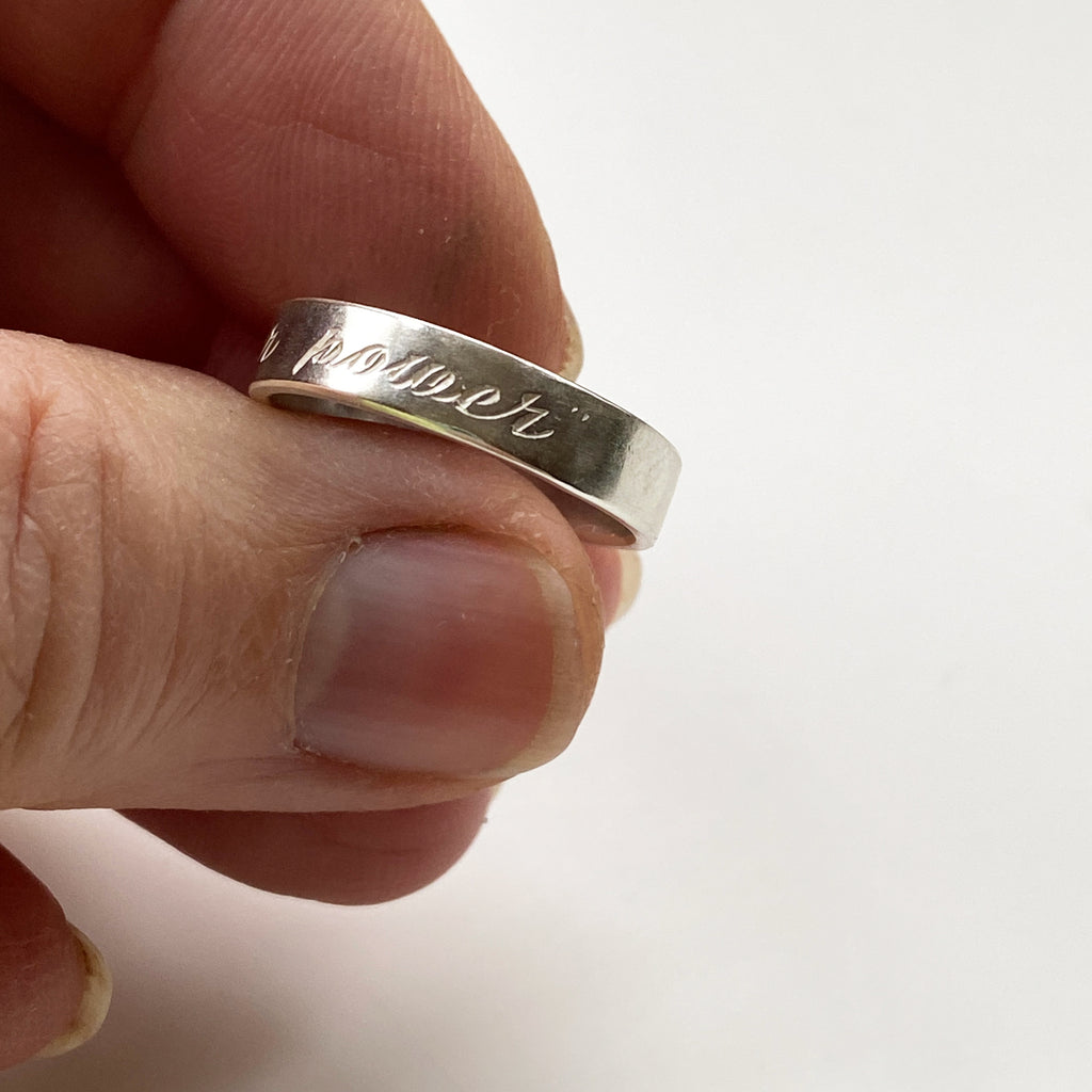 'Stand in Your Power" Silver Shamanic Ring