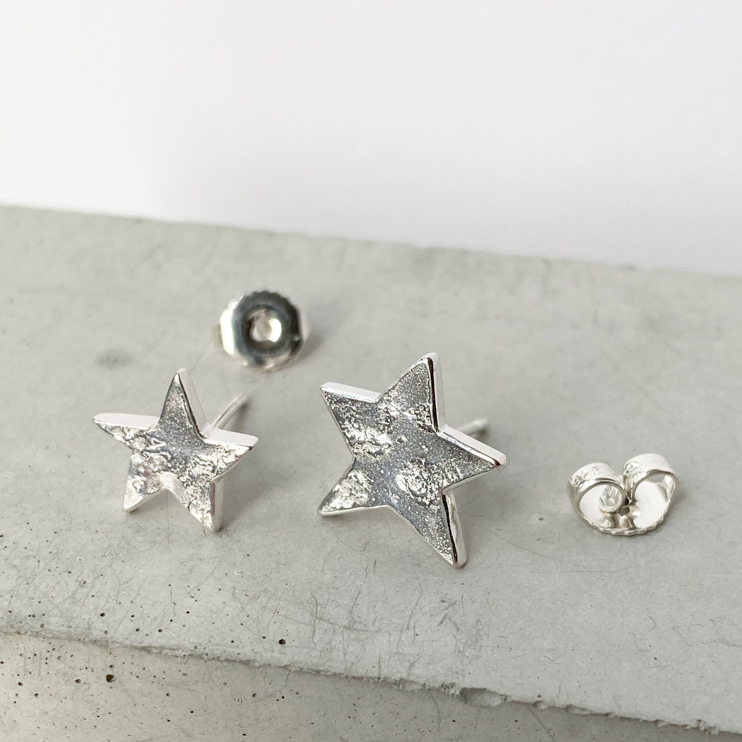 Star Mismatch Silver Studs