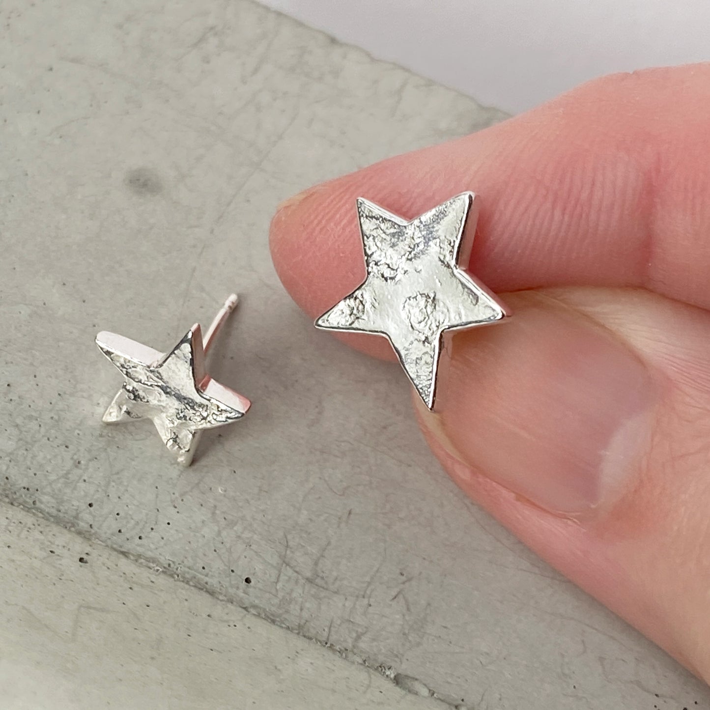 Star Mismatch Silver Studs