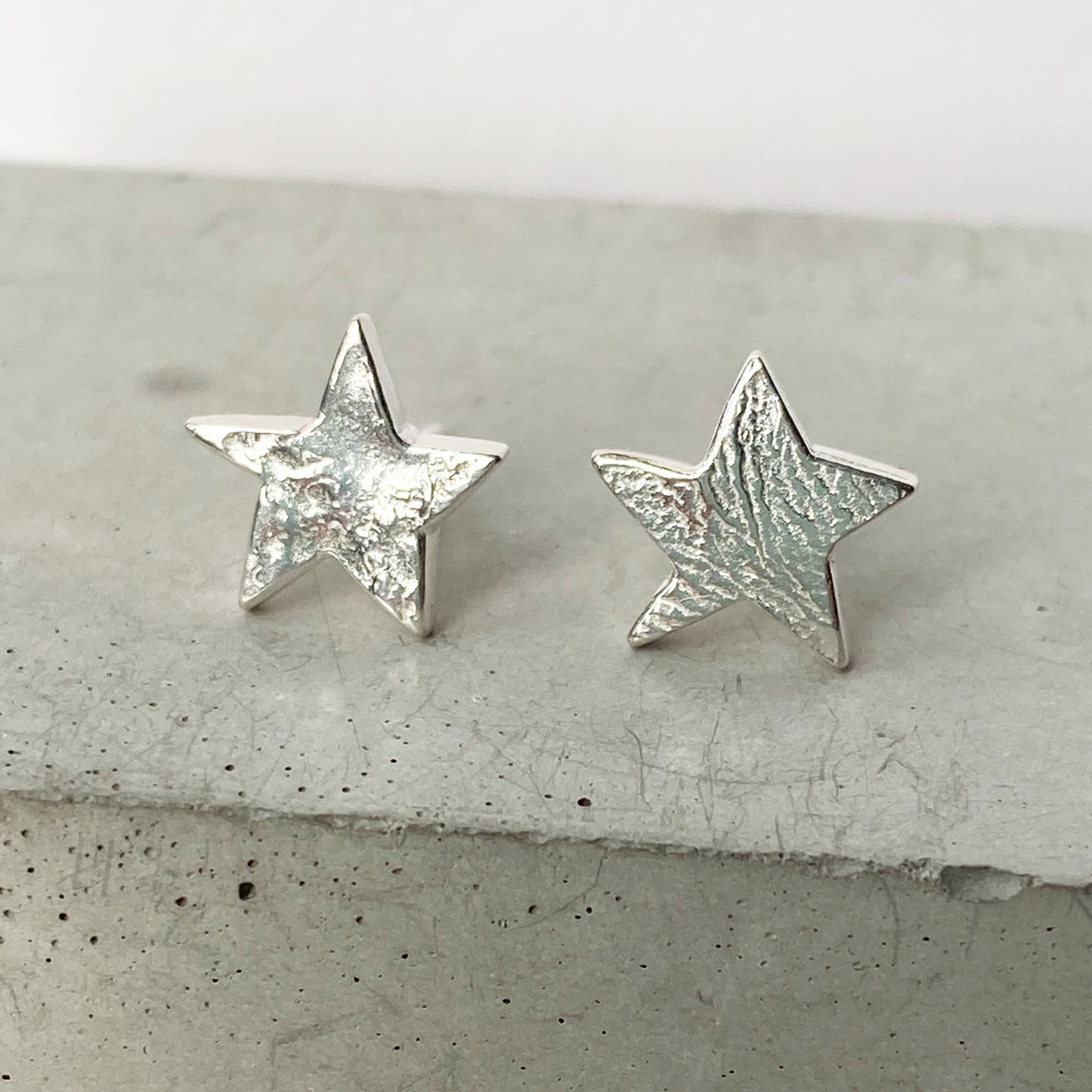 Star Molten Silver Studs