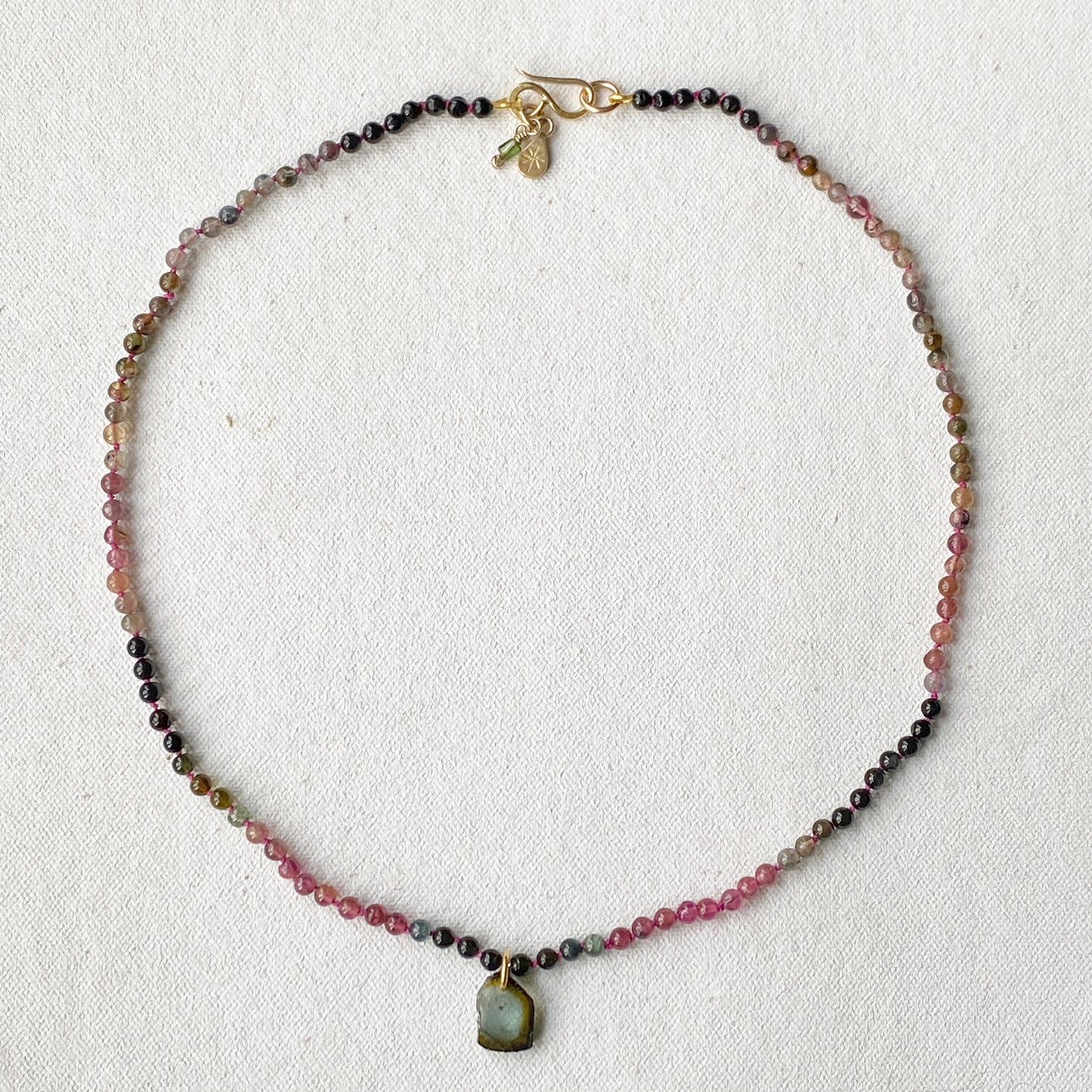 Tourmaline Slice Necklace