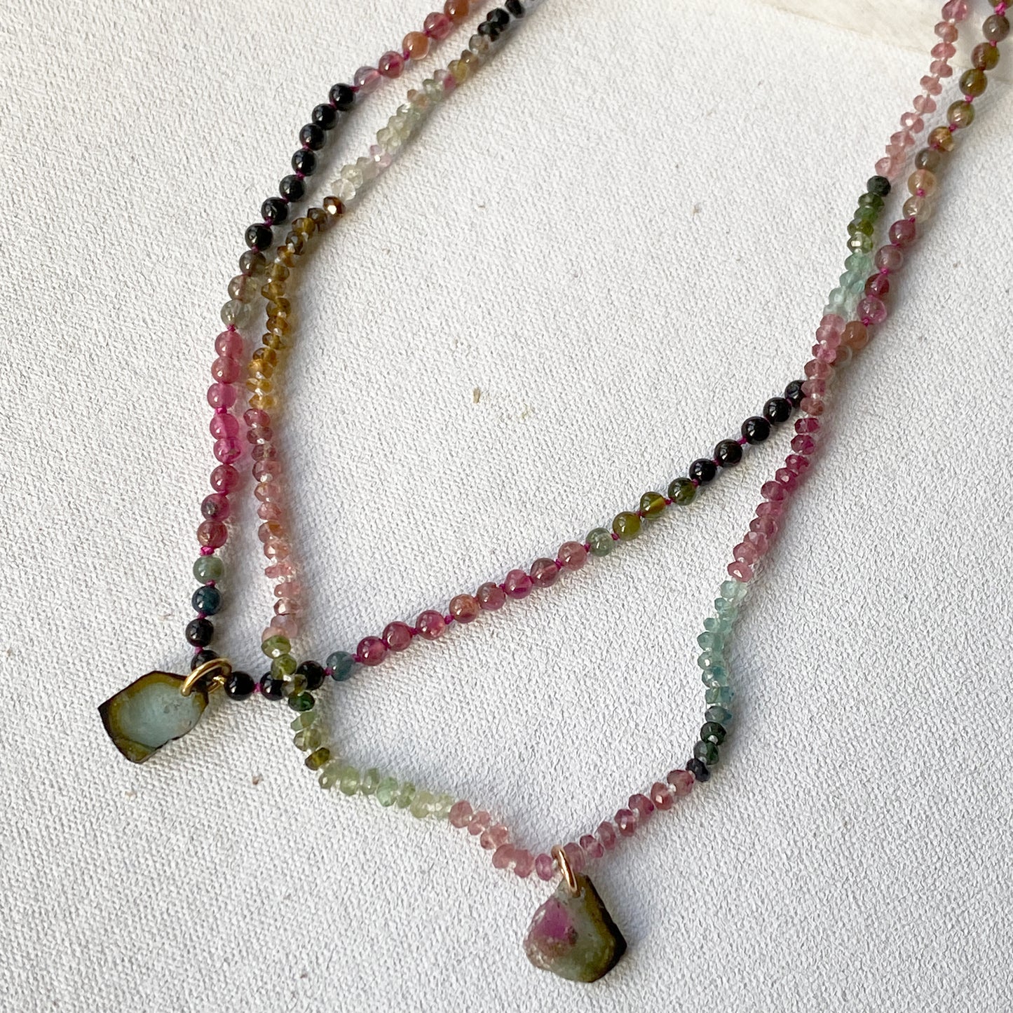 Tourmaline Slice Necklace