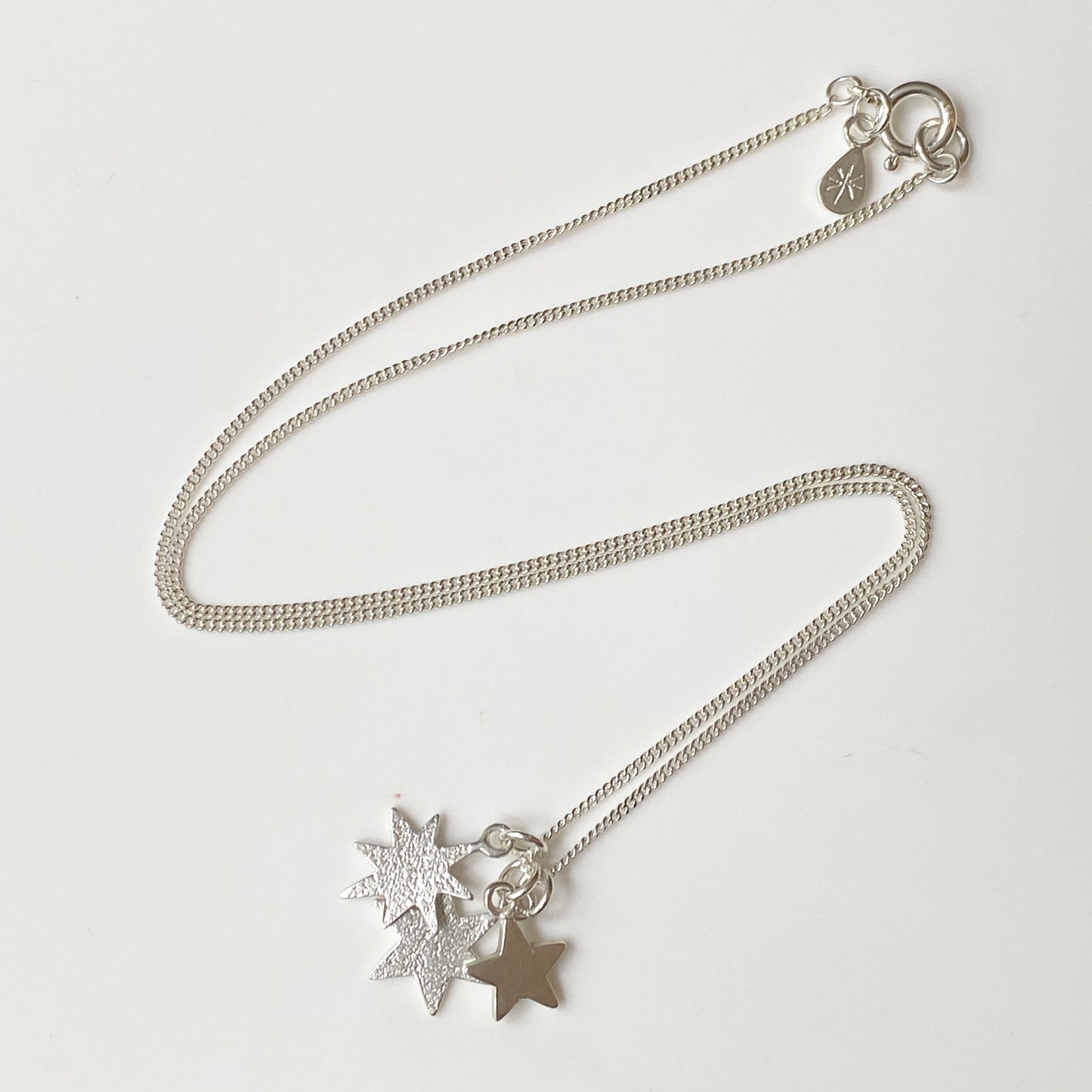 Triple Star Pendant in Silver