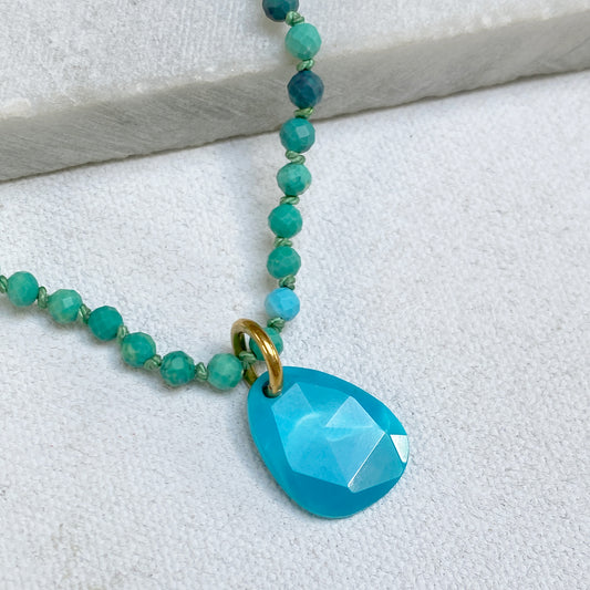 Turquoise Knotted Necklace