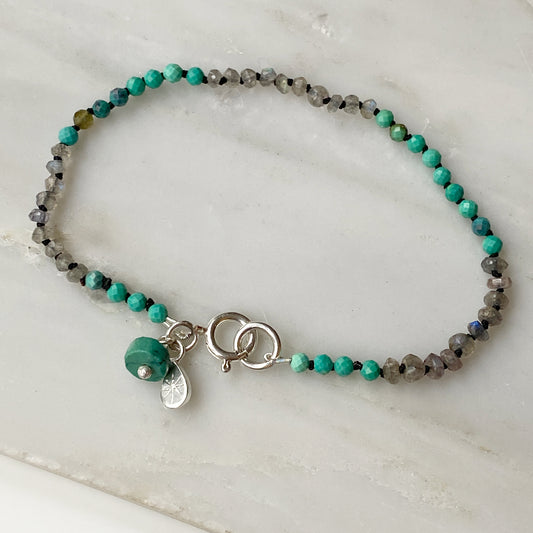 Turquoise & Labradorite Friendship Bracelet
