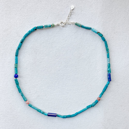 Turquoise Lapis Love Necklace