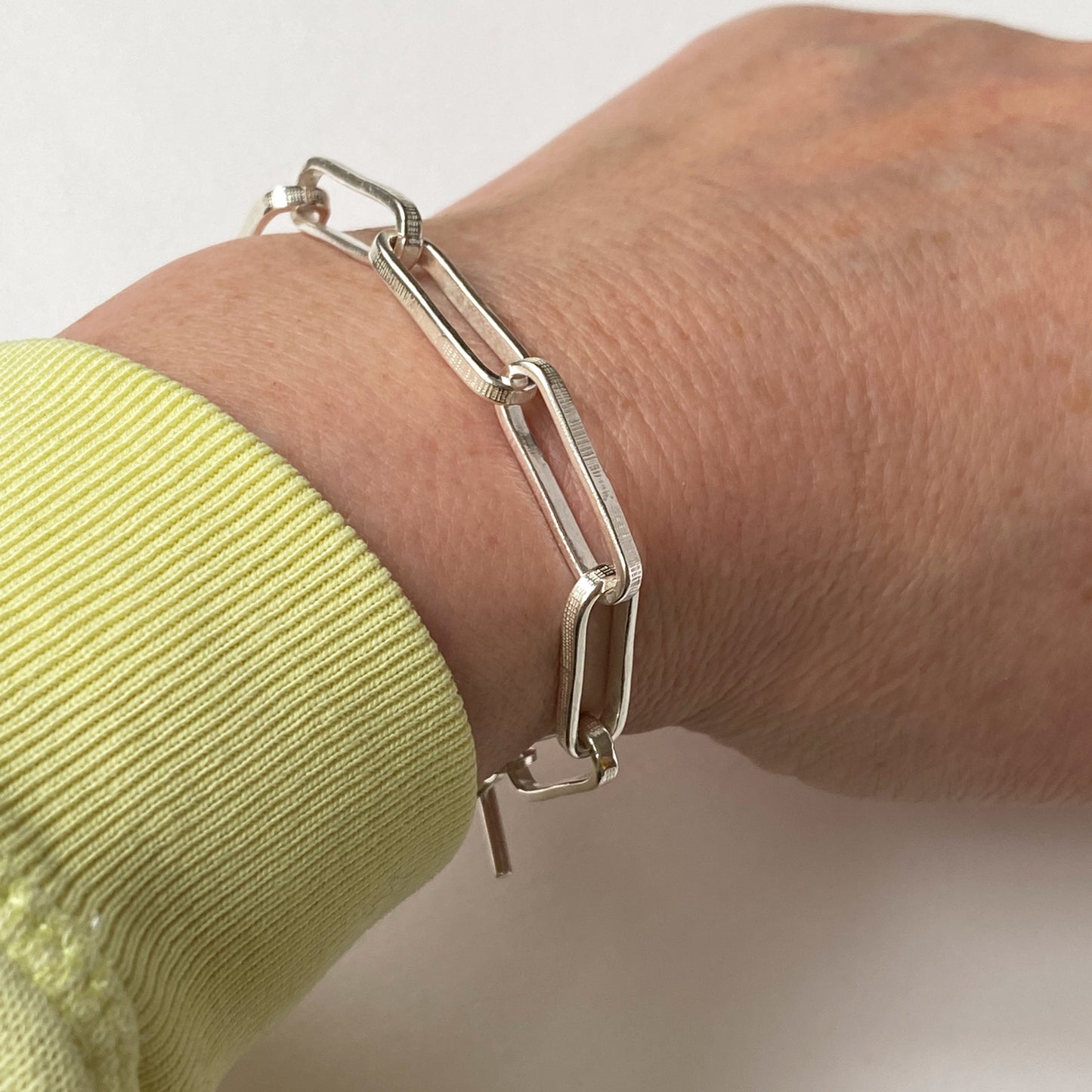 Chunky T Bar Silver Bracelet