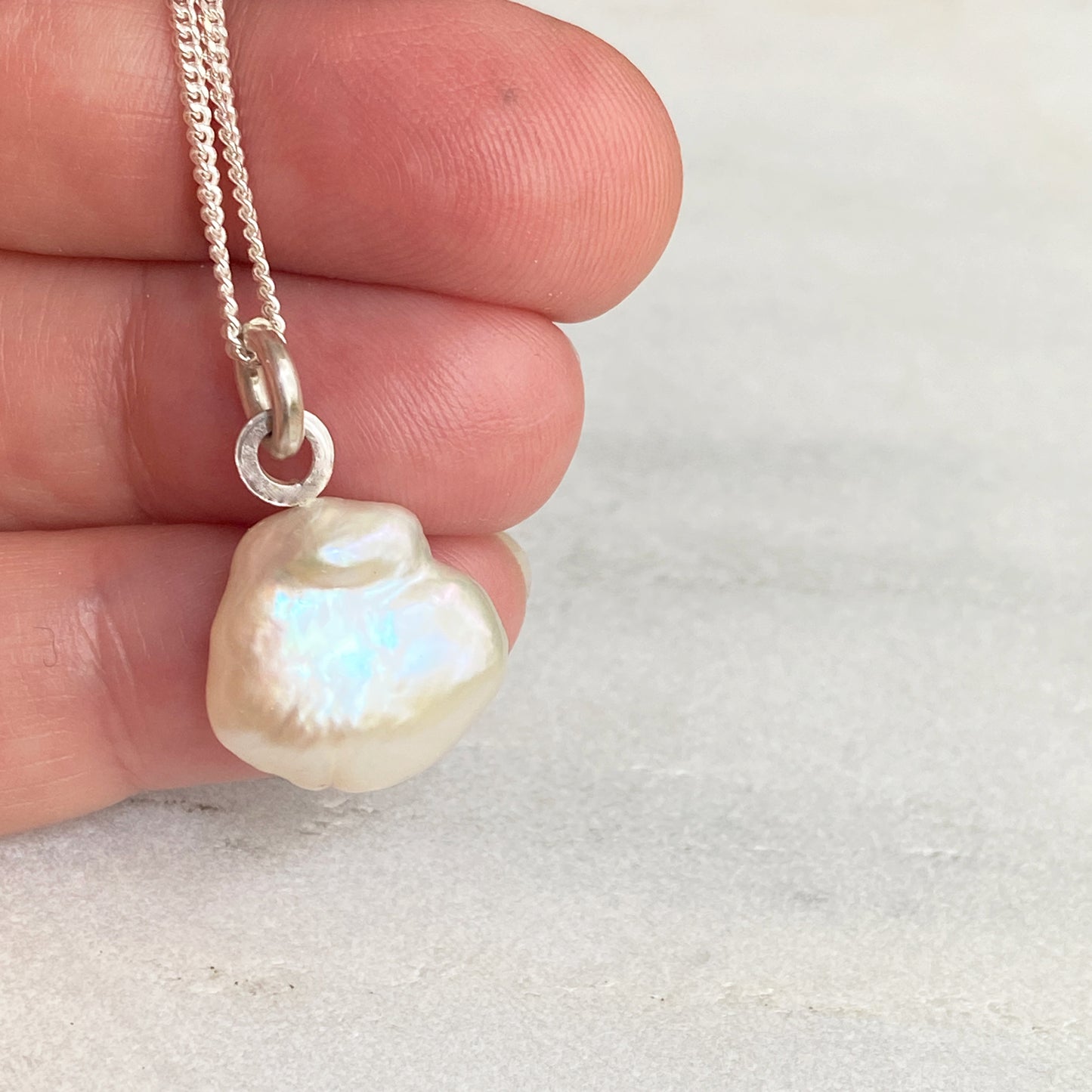 Keshi Pearl Silver Pendant