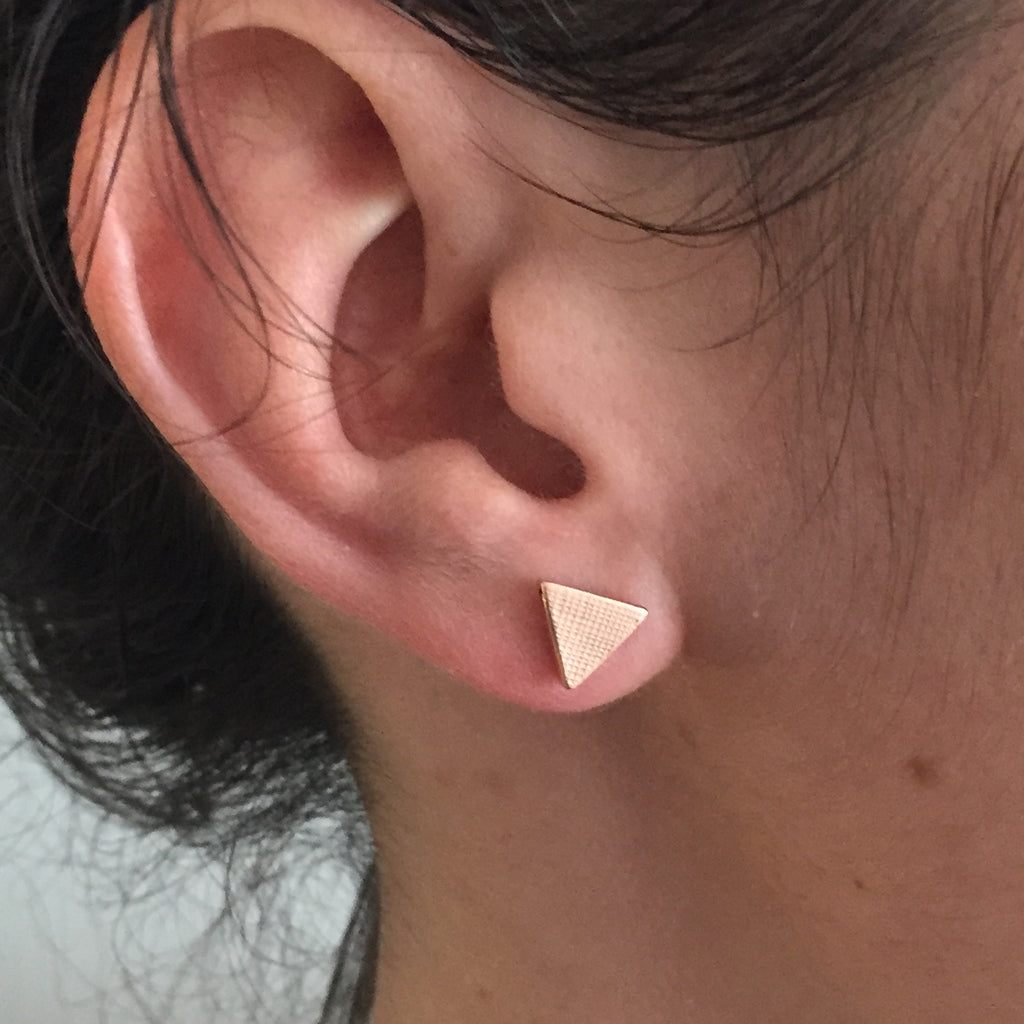 Triangle Stud Silver Earring