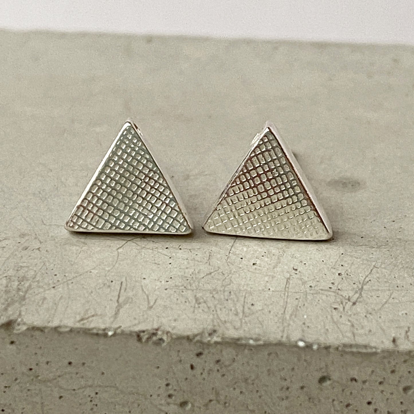 Triangle Stud Silver Earring