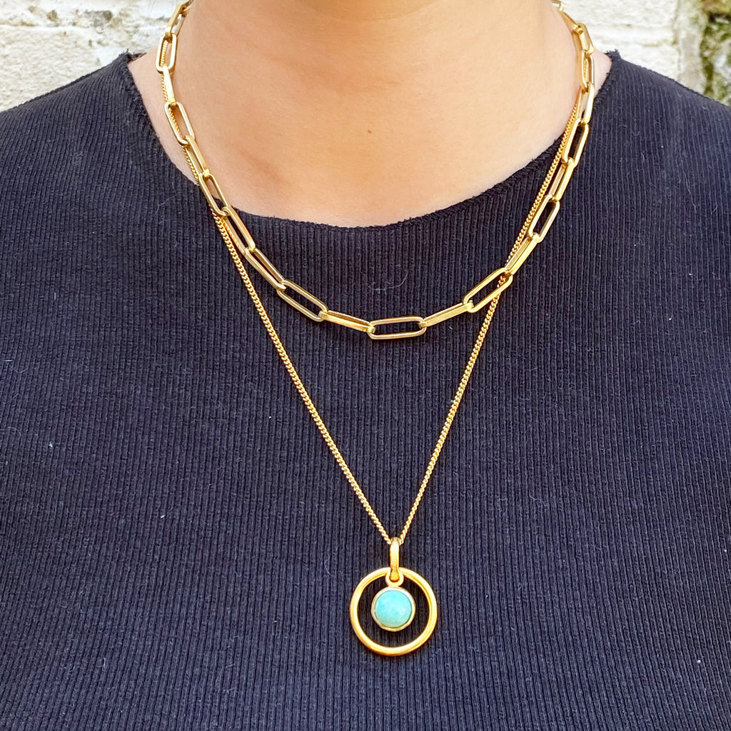 Tash T-bar Handmade Chain Necklace Gold