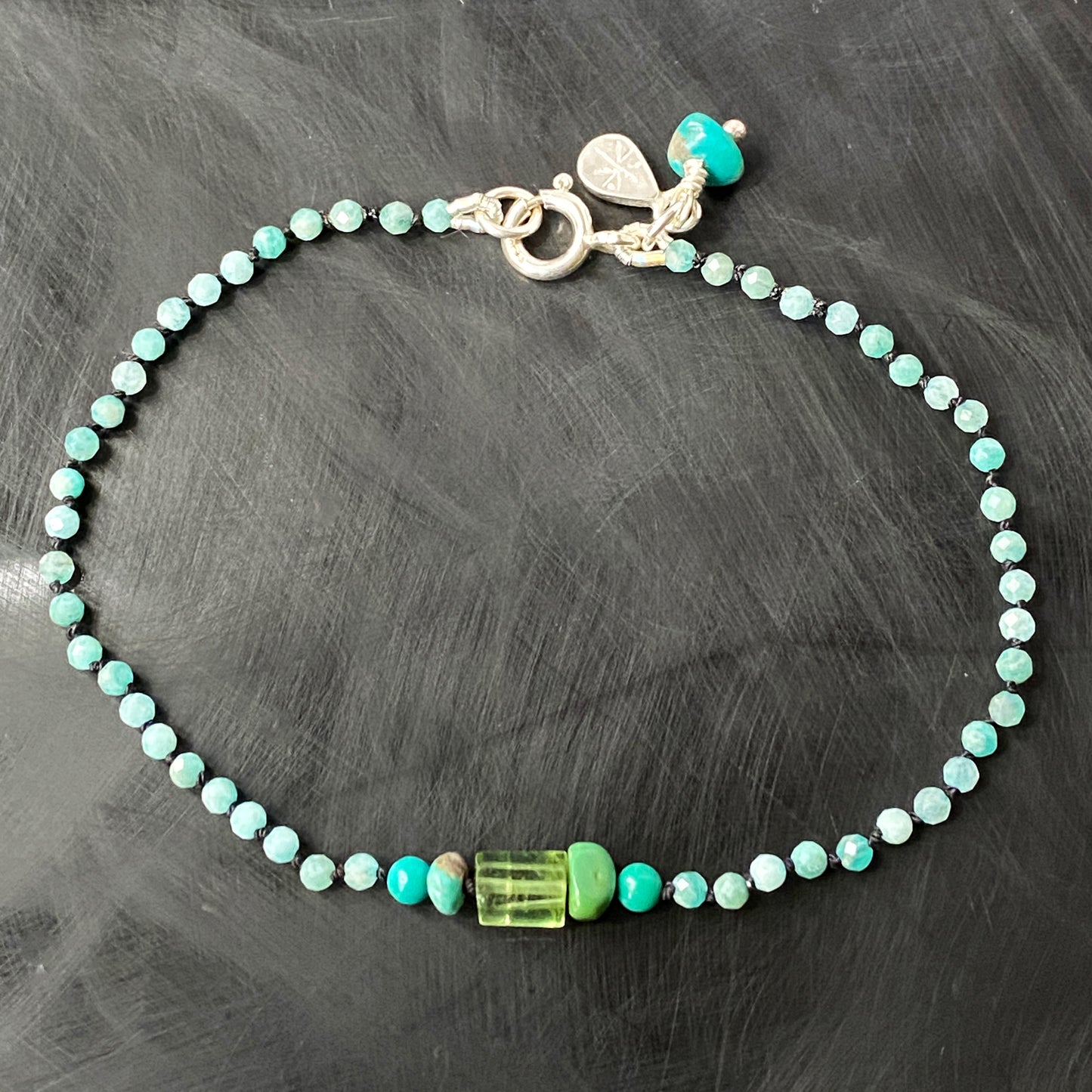 Amazonite Tourmaline and Turquoise Friendship Bracelet