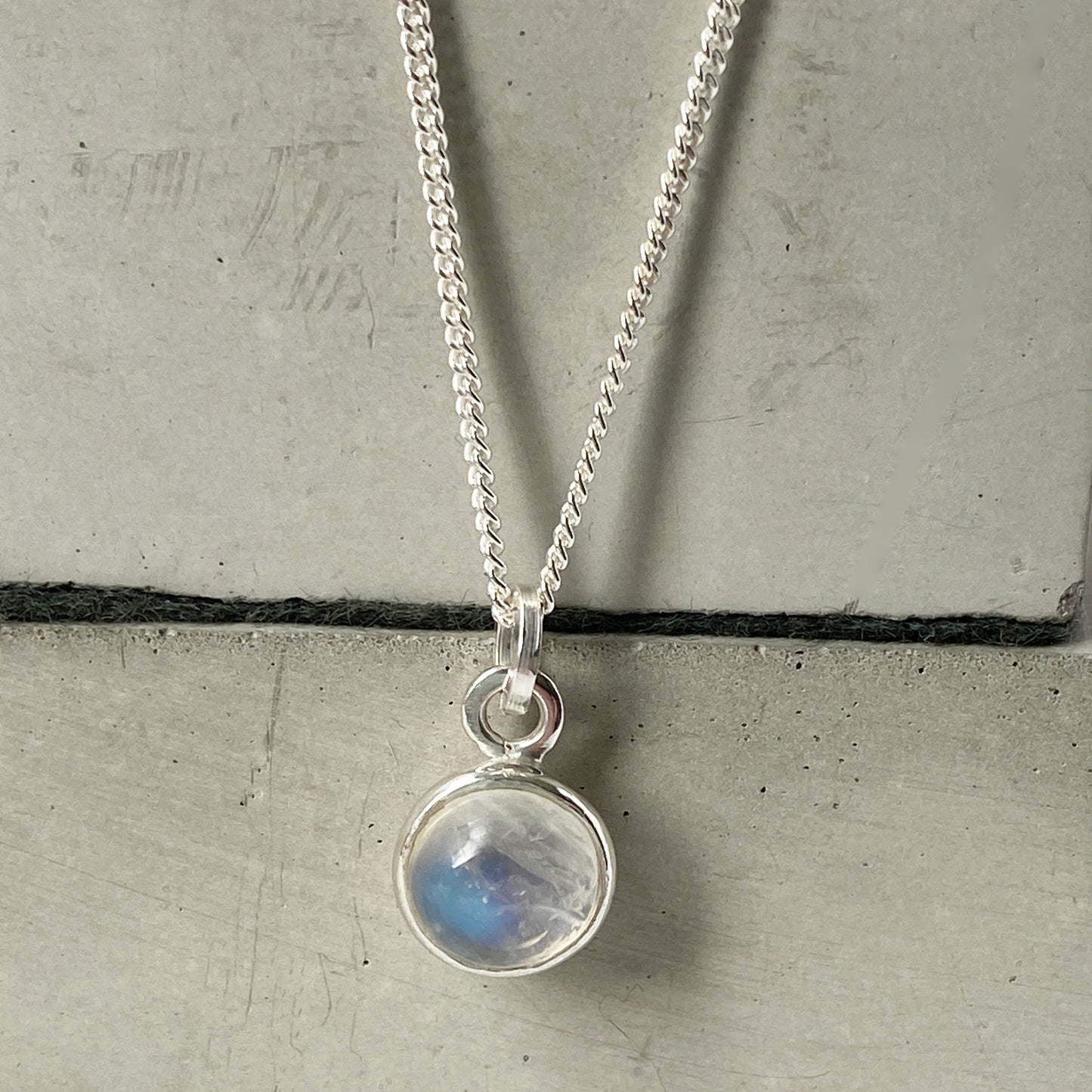 Birthstone Orb Moonstone Silver Pendant