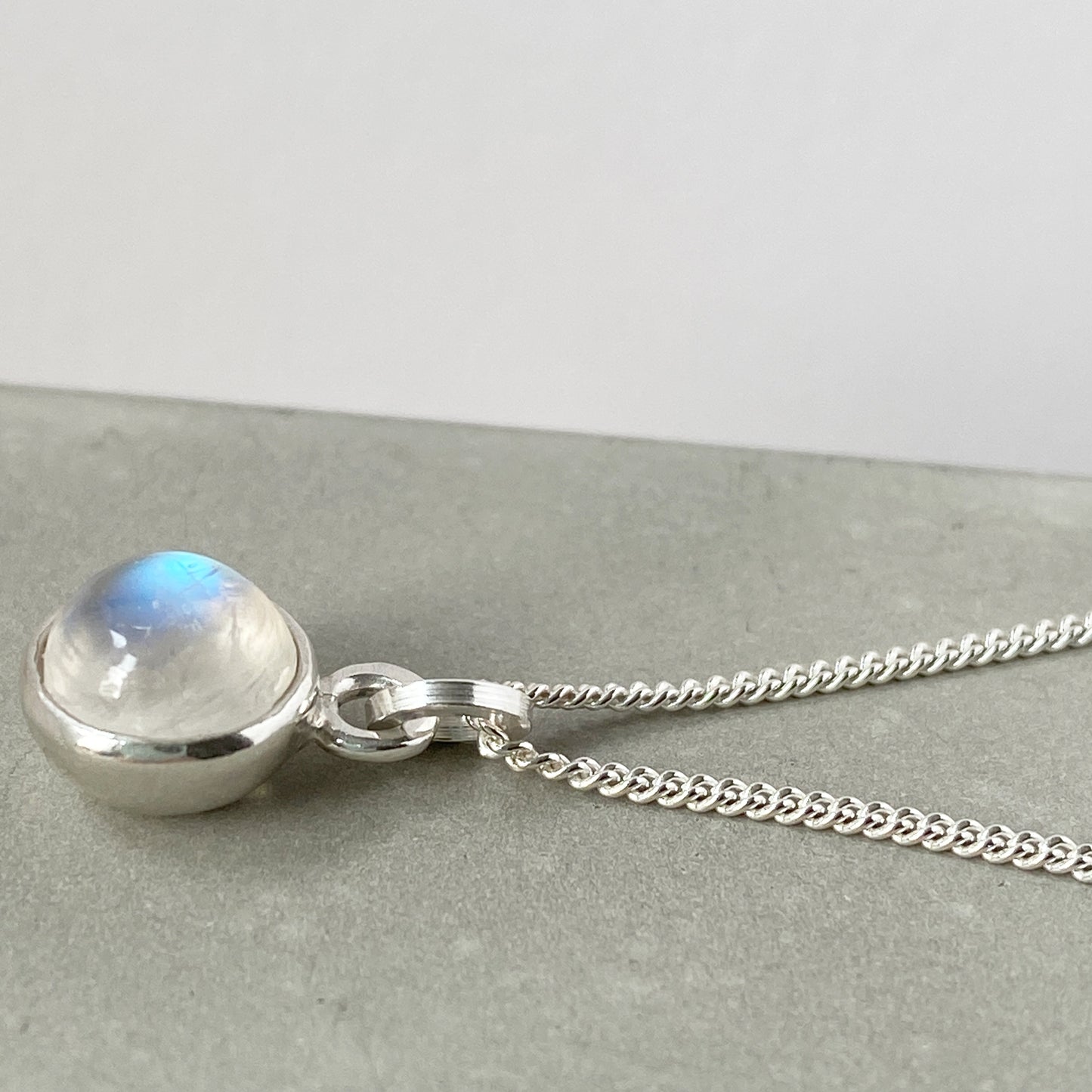 Birthstone Orb Moonstone Silver Pendant