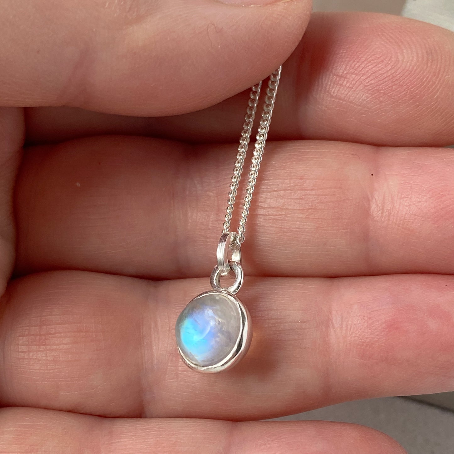 Birthstone Orb Moonstone Silver Pendant