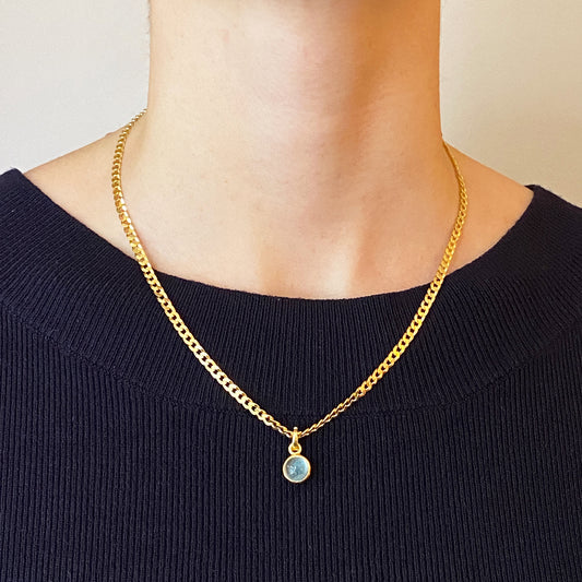 Birthstone Chain Necklace Gold