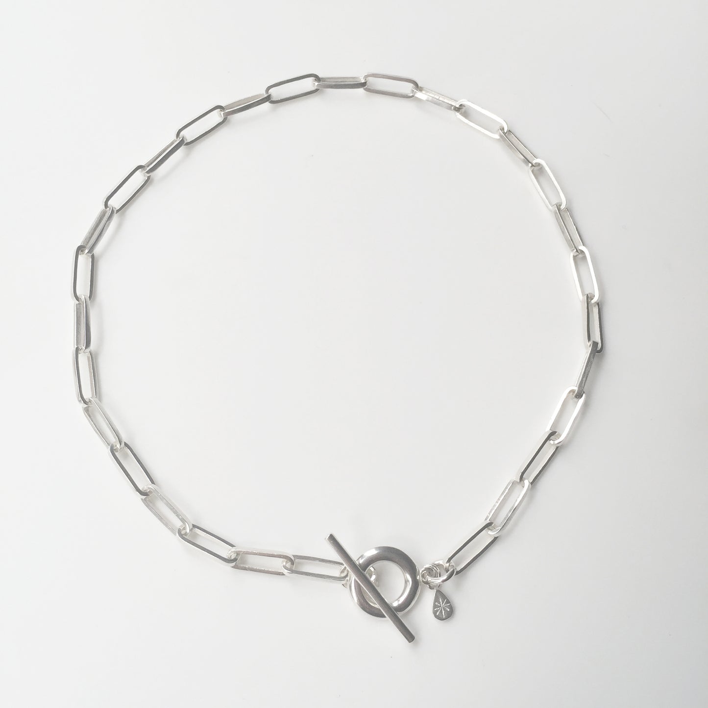 Tash T-bar Handmade Chain Necklace Silver