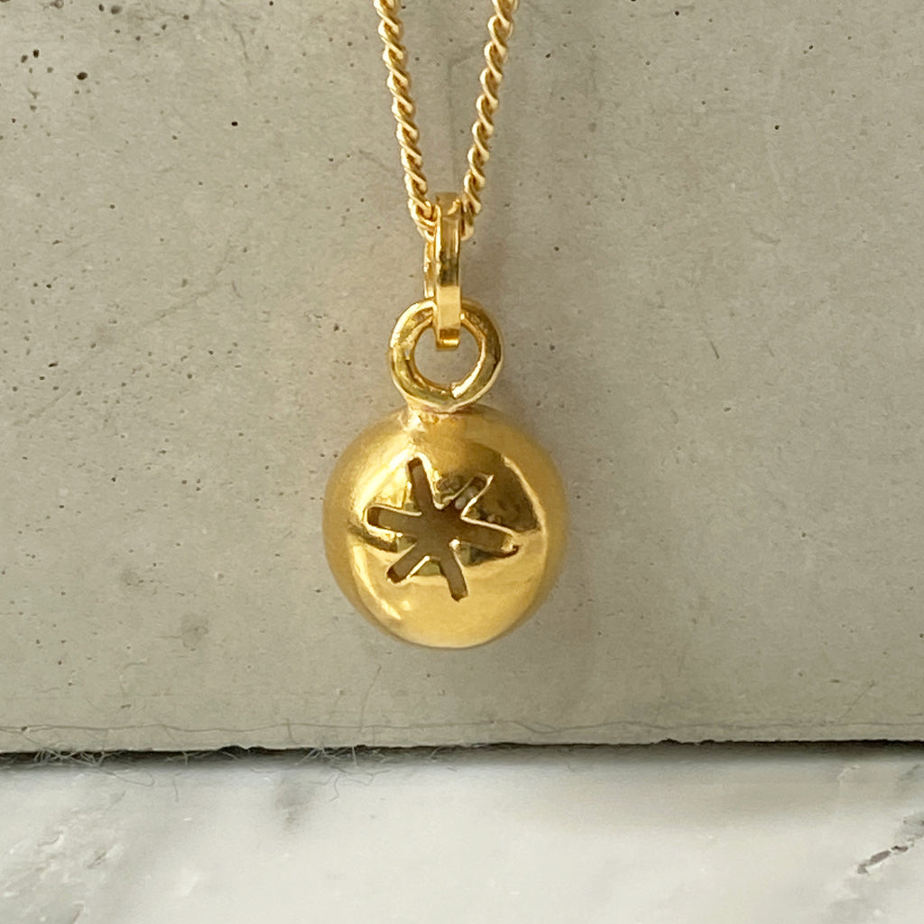 Birthstone Orb Citrine Gold Pendant