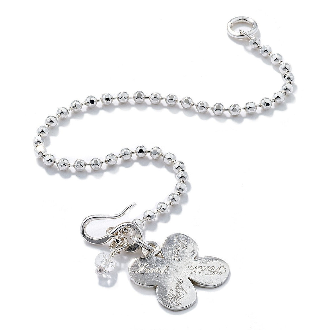 Chanel White Gold 18ct Lucky Four Leaf Clover Charm