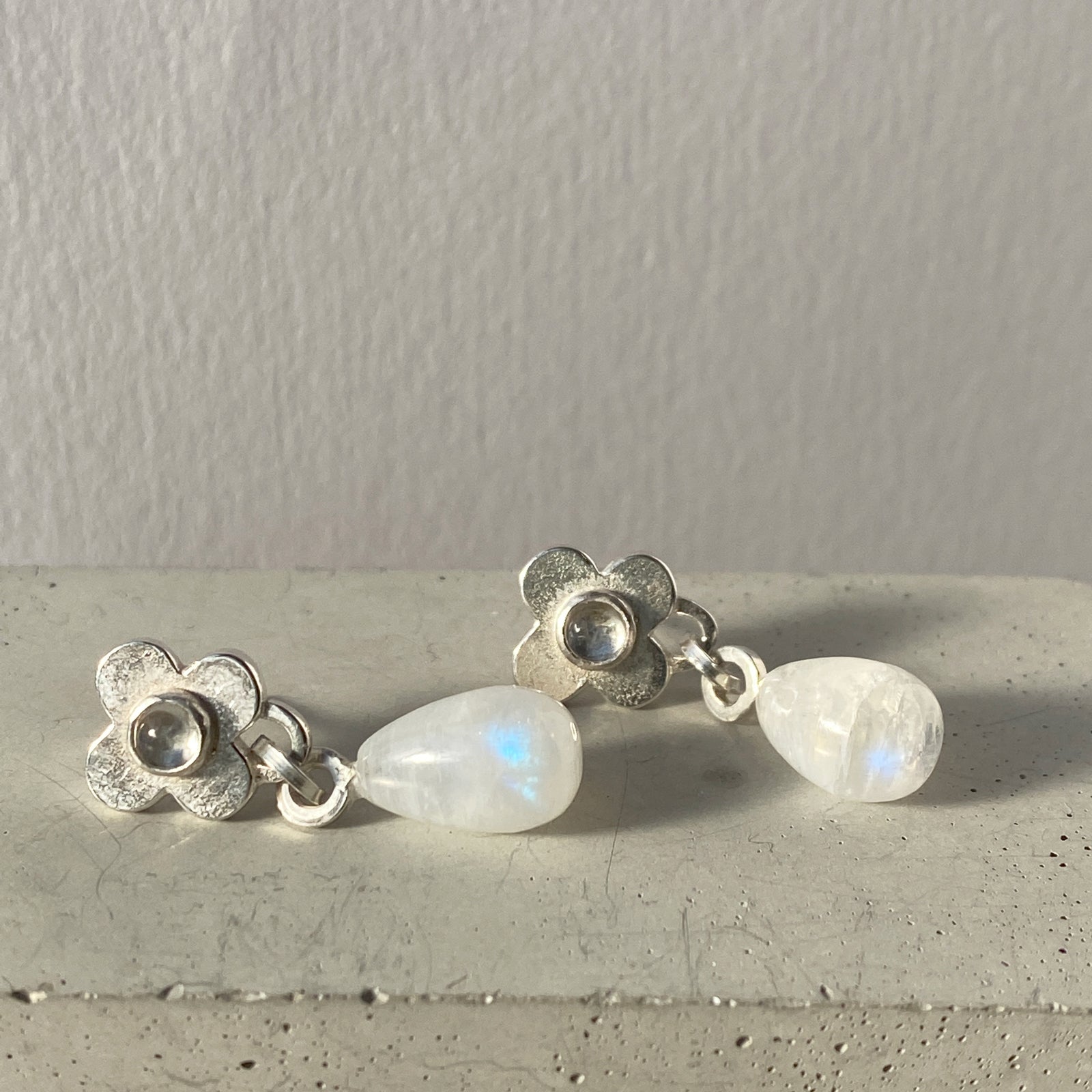 Natural Genuine Moonstone Earrings | Moonstone Store