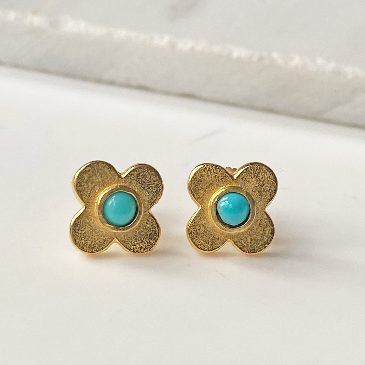 Clover Turquoise Stud Earring