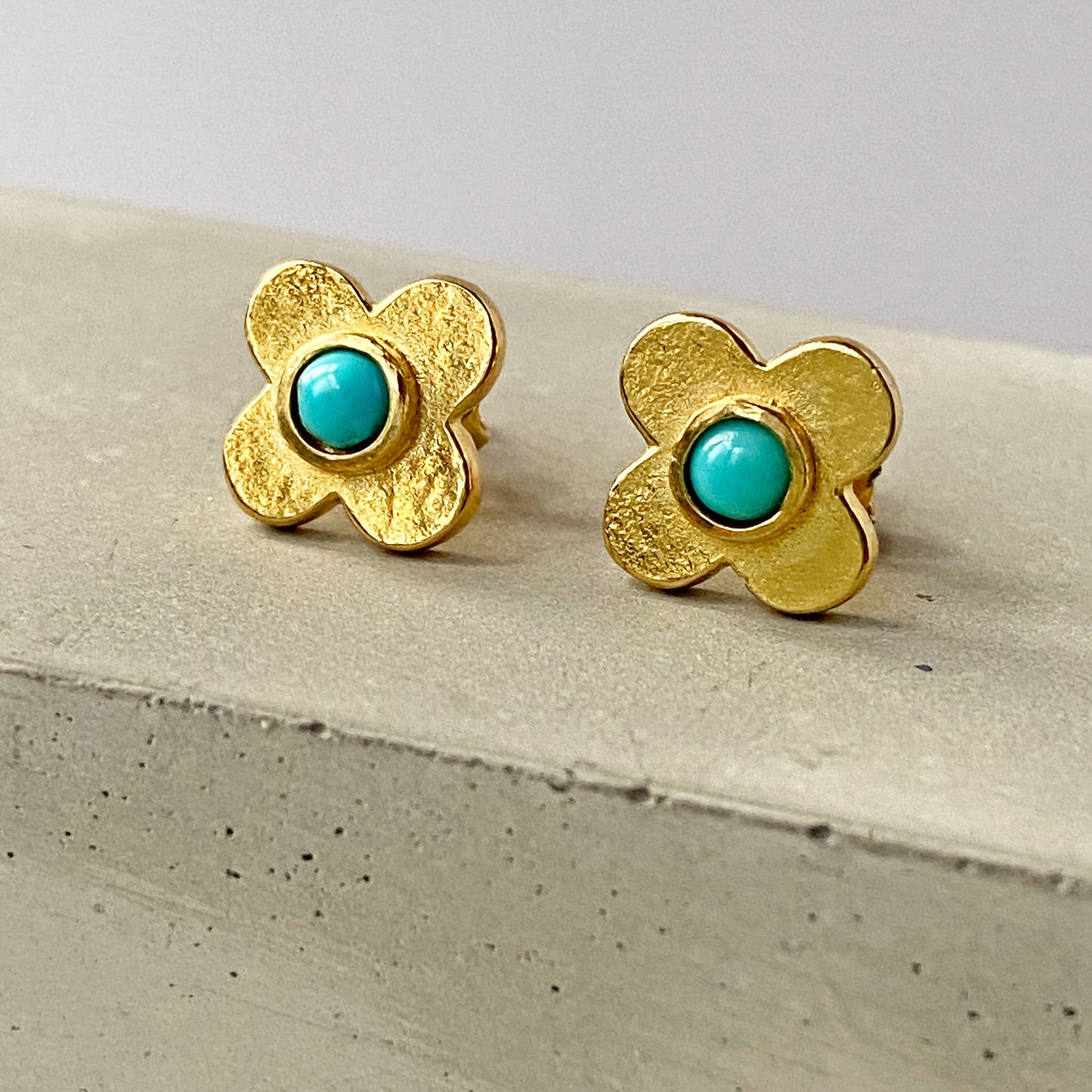 Clover Turquoise Stud Earring