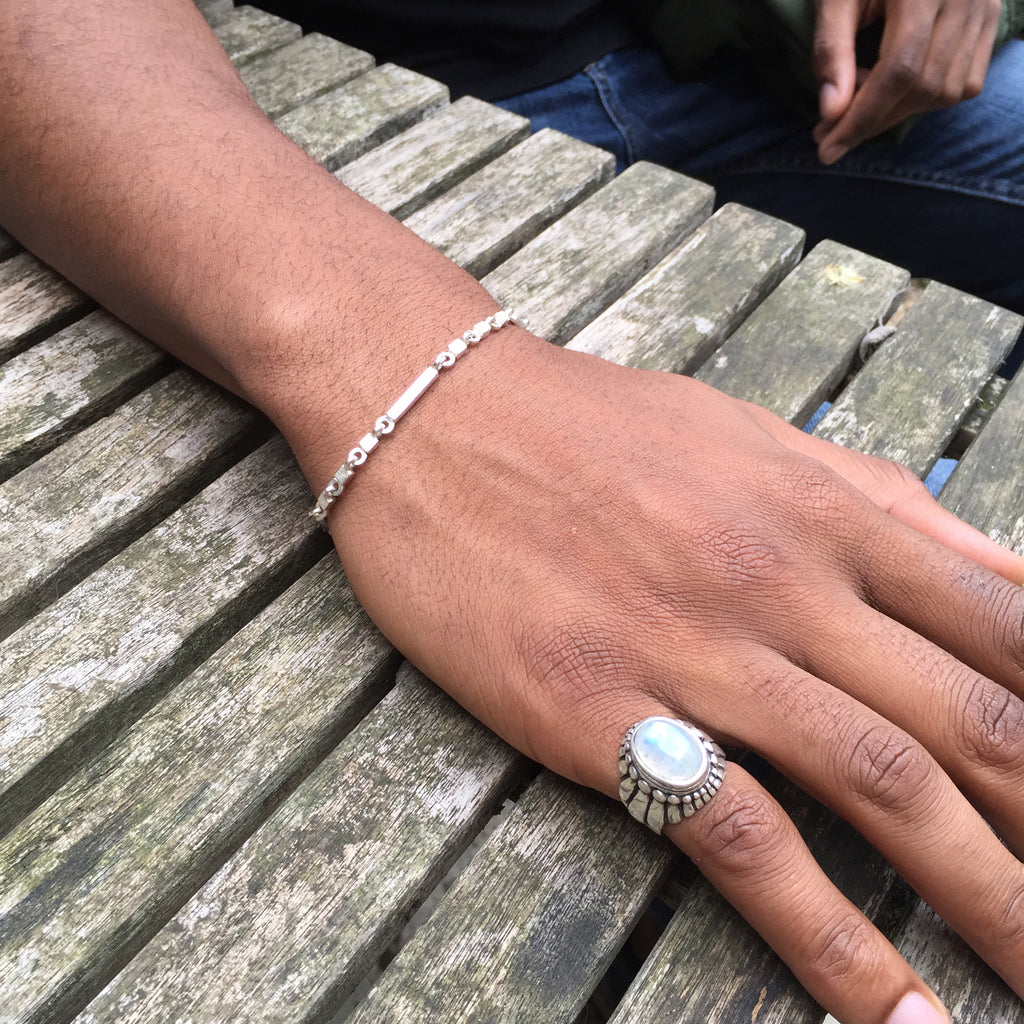 Cube Silver Mens / Womans Bracelet