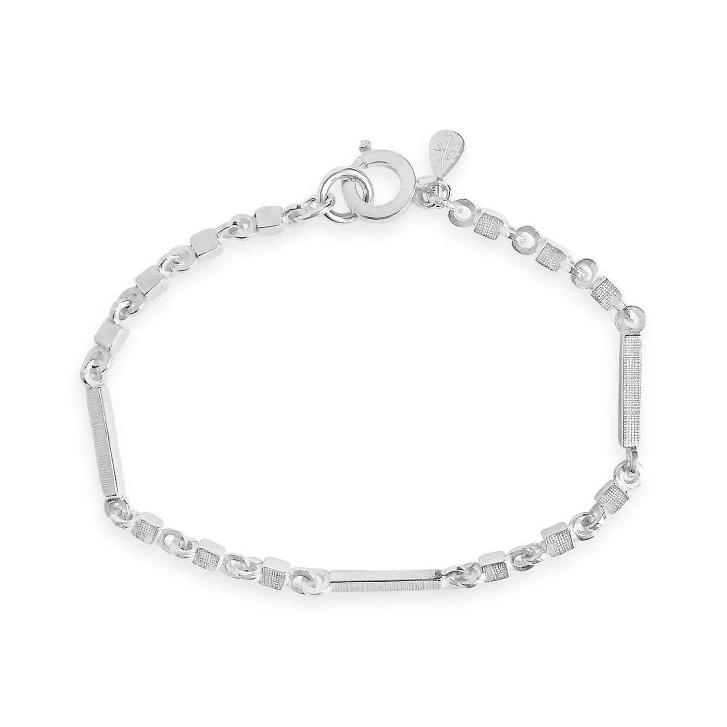 Cube Silver Mens / Womans Bracelet