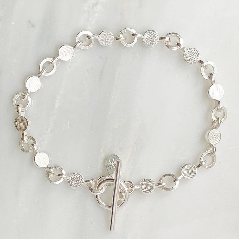 Dot Chain Bracelet Silver