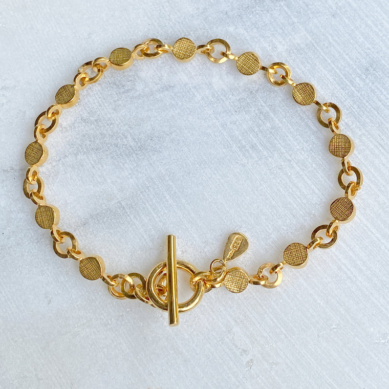 Dot Chain Gold Bracelet