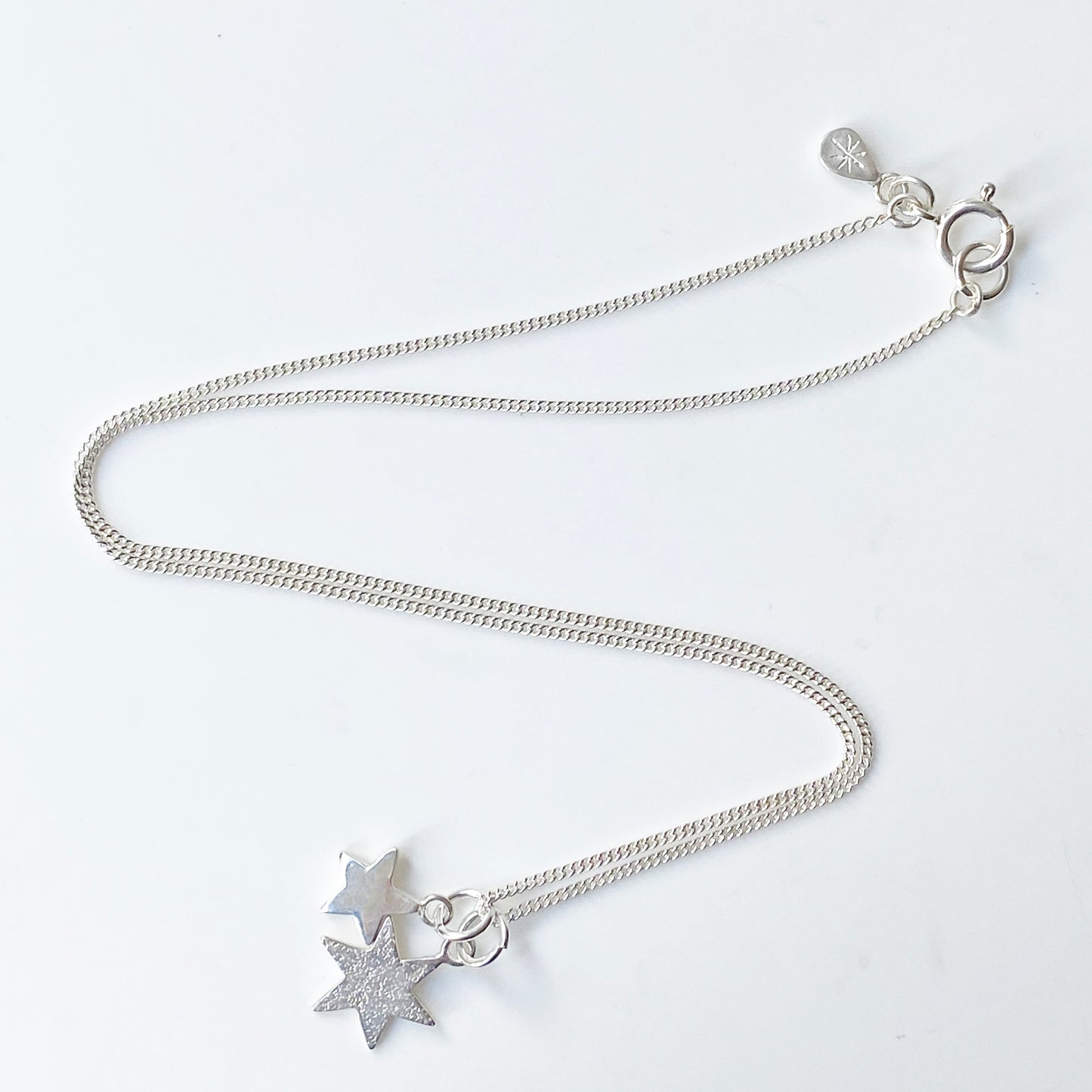 Double Star Pendant in Silver