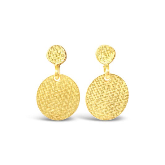 Double Dot Earrings Gold