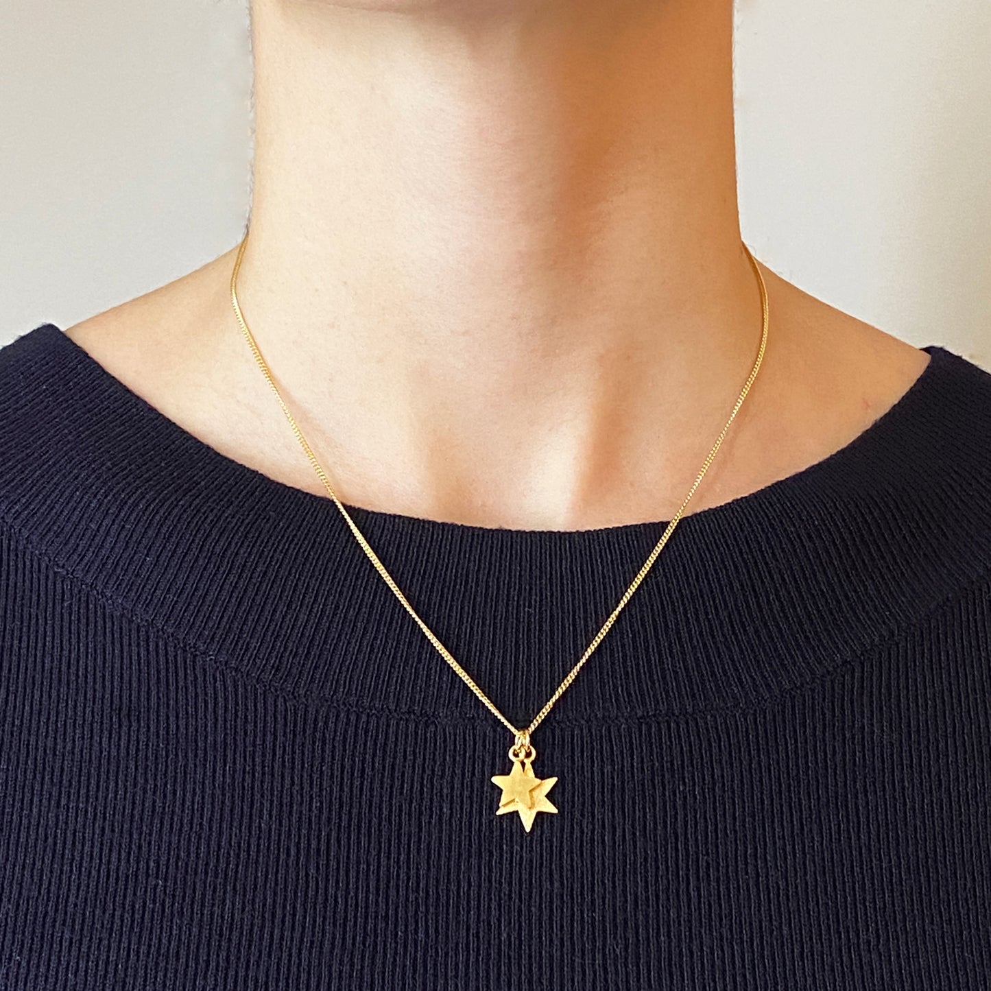 Double Star Pendant in Gold