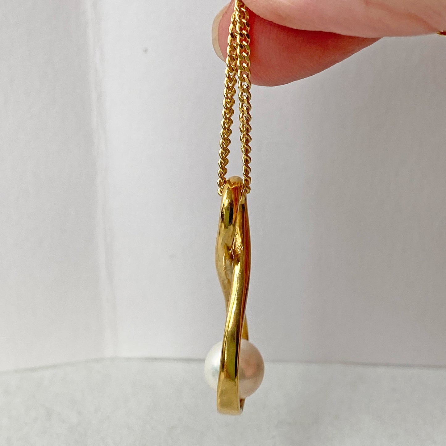 Eternity Infinity Pearl Gold Pendant