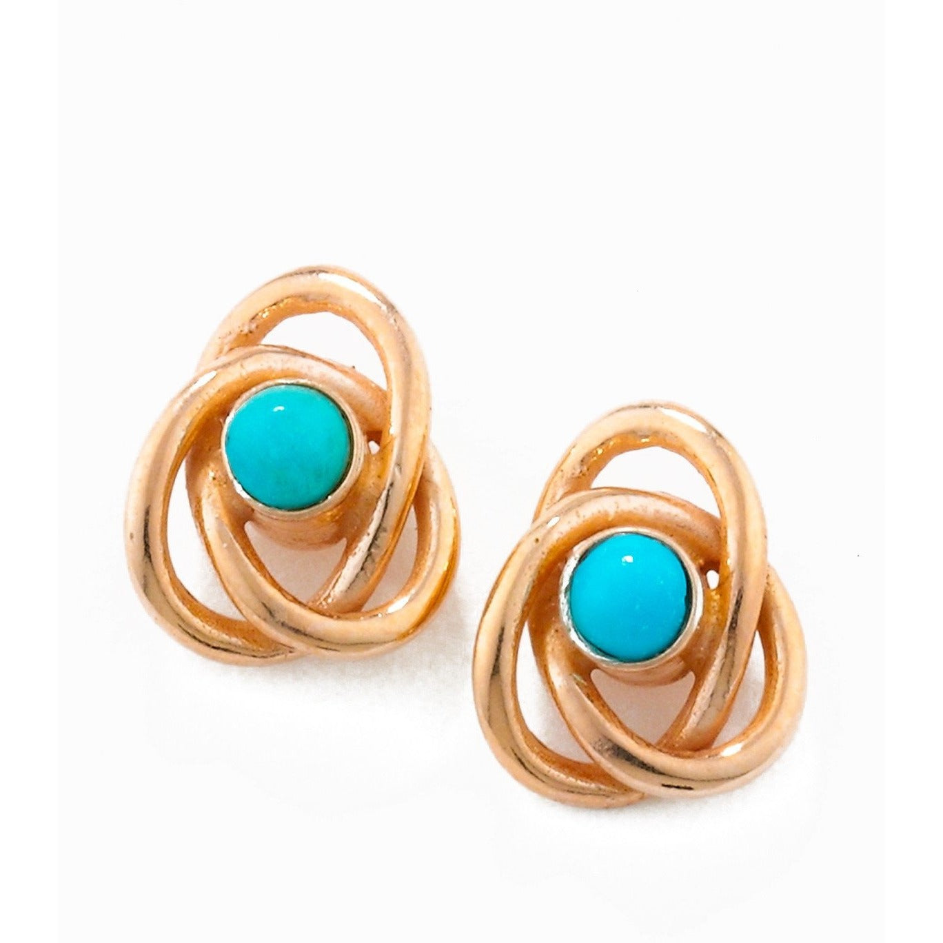 Eternal Knot Earrings in Rose Gold