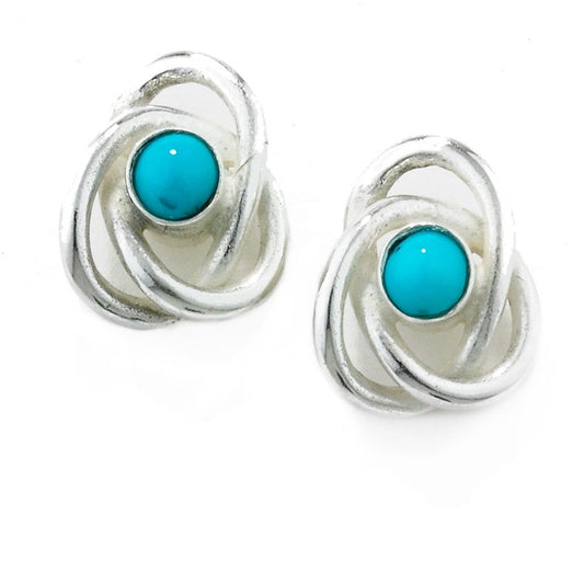 Eternal Knot Earrings in Silver