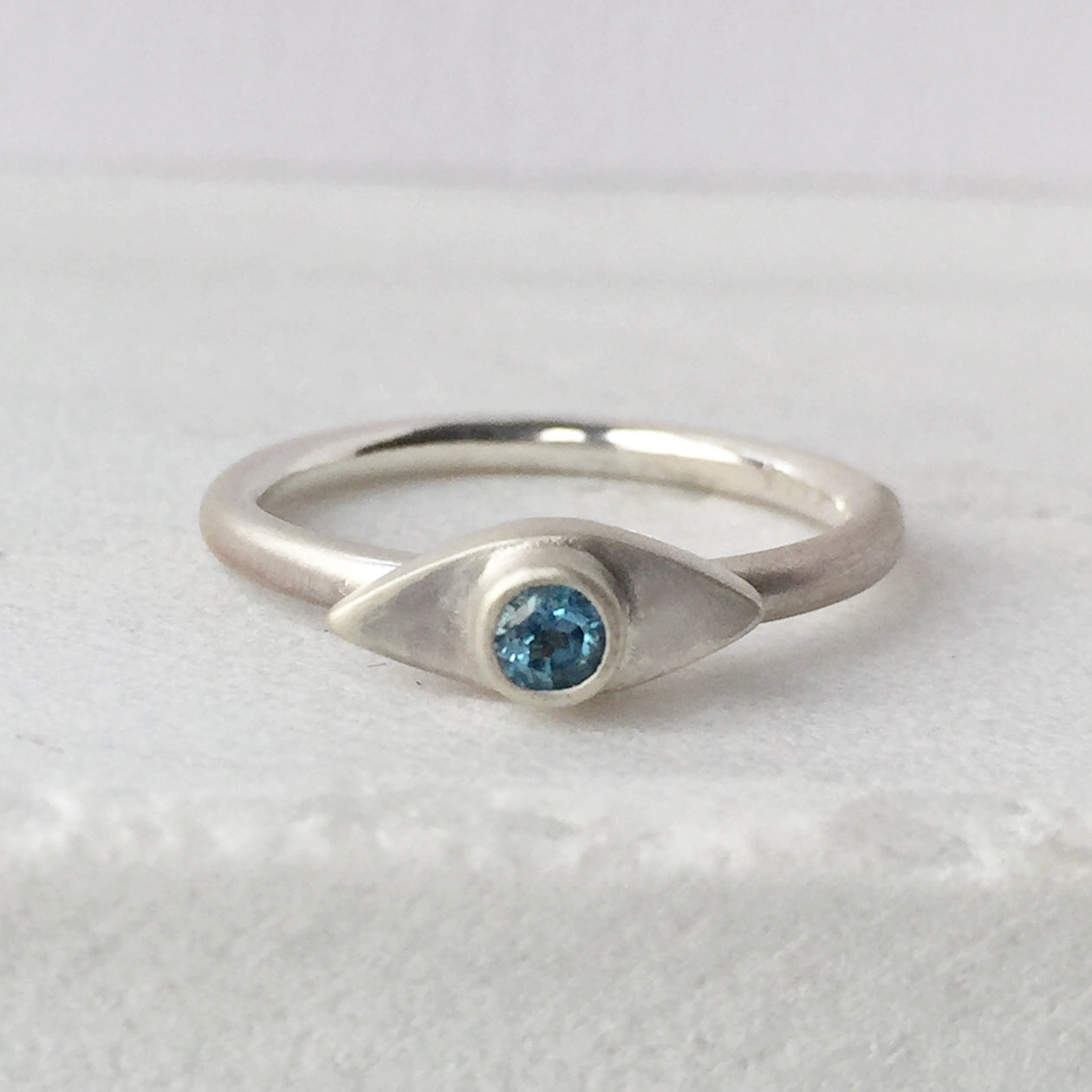 Eye Topaz Stacking Ring