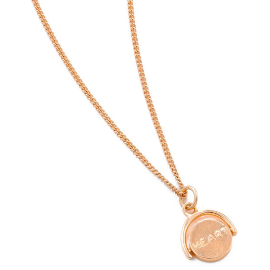 Heart & Soul Spinning Pendant in Rose Gold