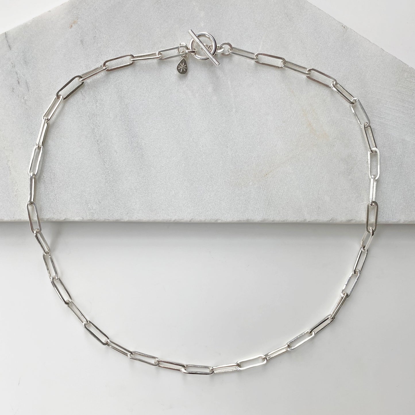 Jane Chain T-bar Silver Necklace