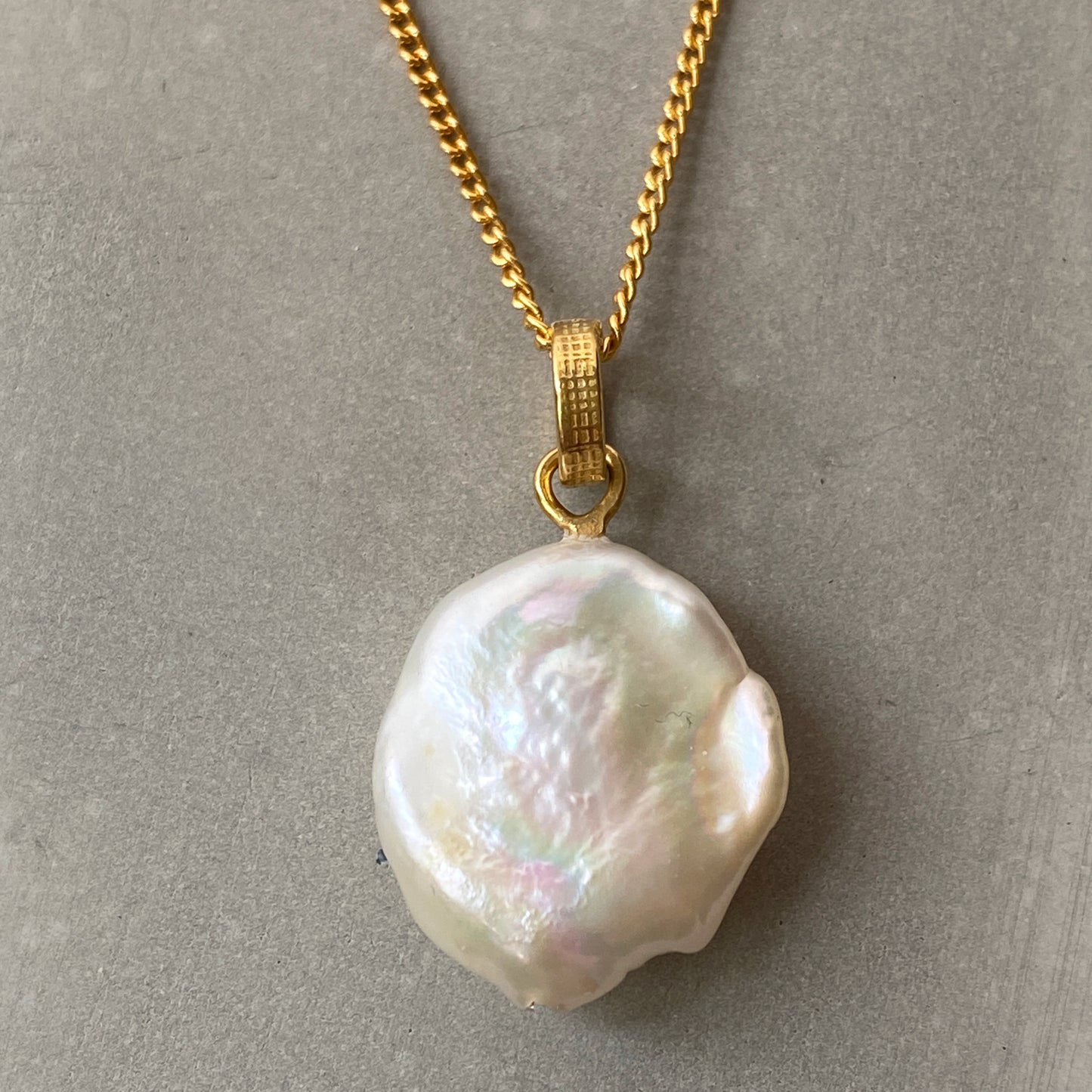 Gold Keshi Pearl Pendant