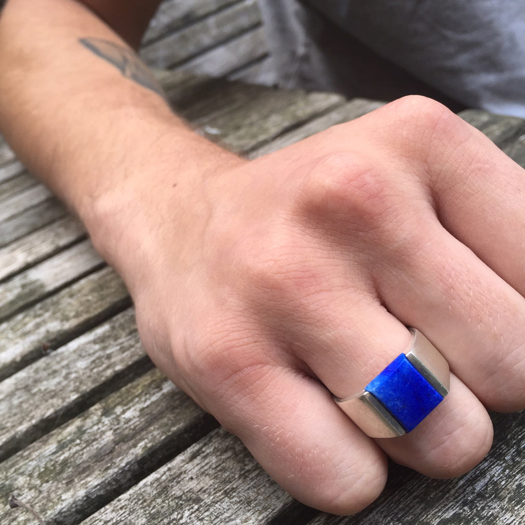 Lapis Lazuli Hexagongal Ring